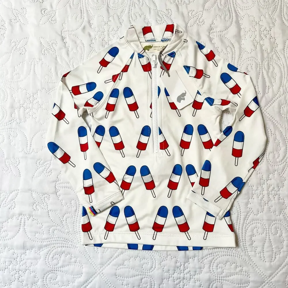 NWT Monica + Andy Rash Guard Swim Top 12-18m